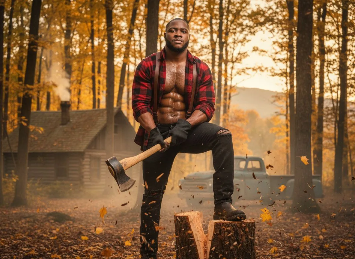 November: Fall Lumberjack (illustrative AI example)
