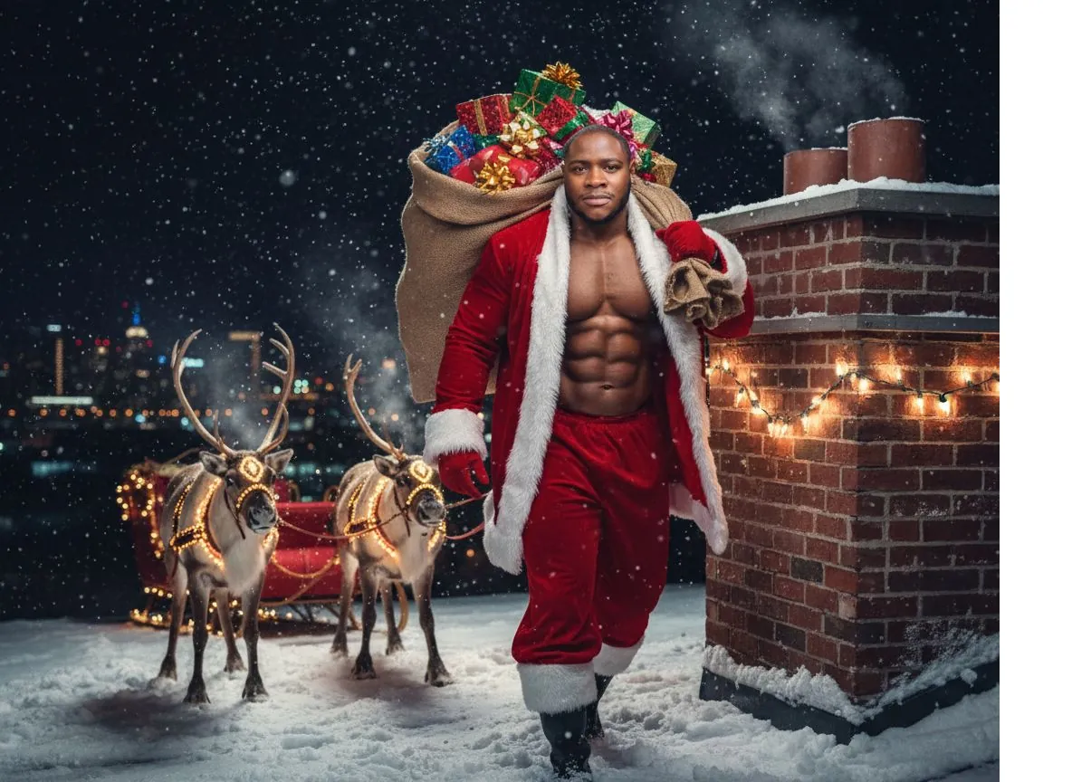 December: Hot Santa (illustrative AI example)