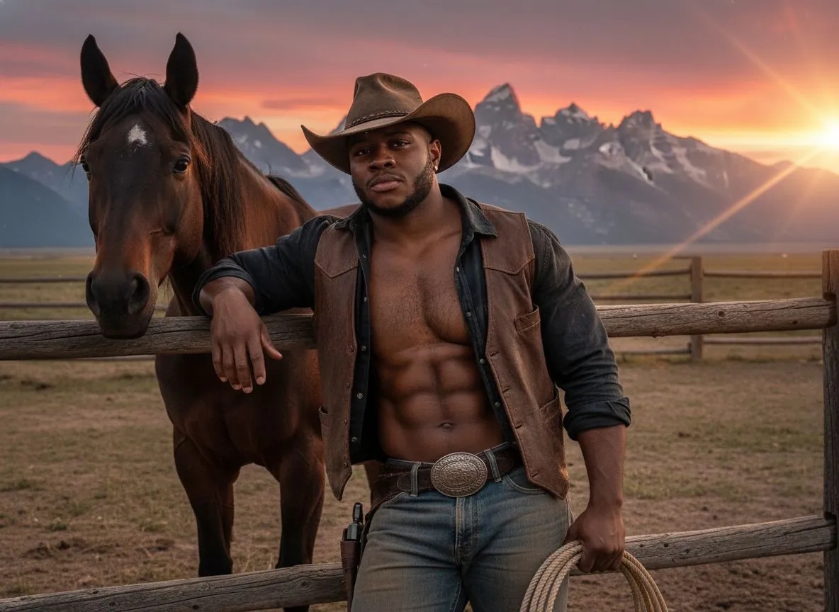 July: Hot Cowboy (illustrative AI example)