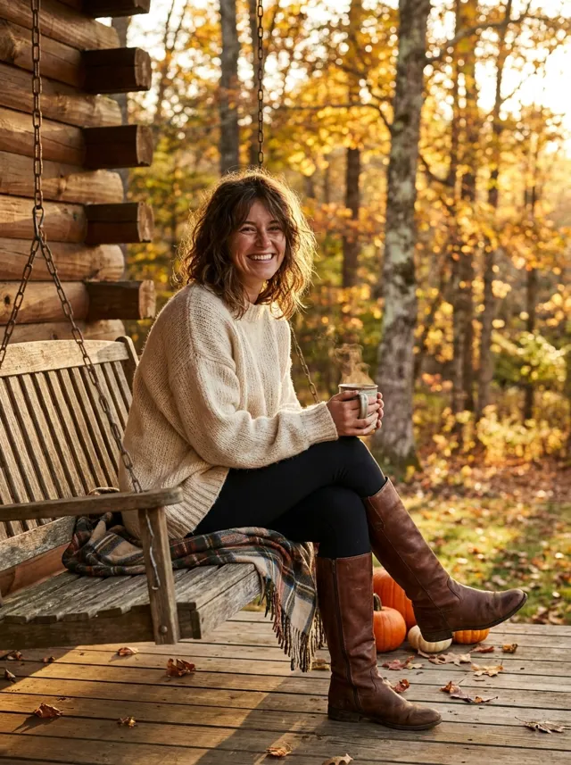 November: Cozy Cabin Chic (illustrative AI example)