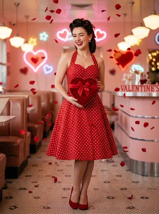 February: Vintage Valentine (illustrative AI example)