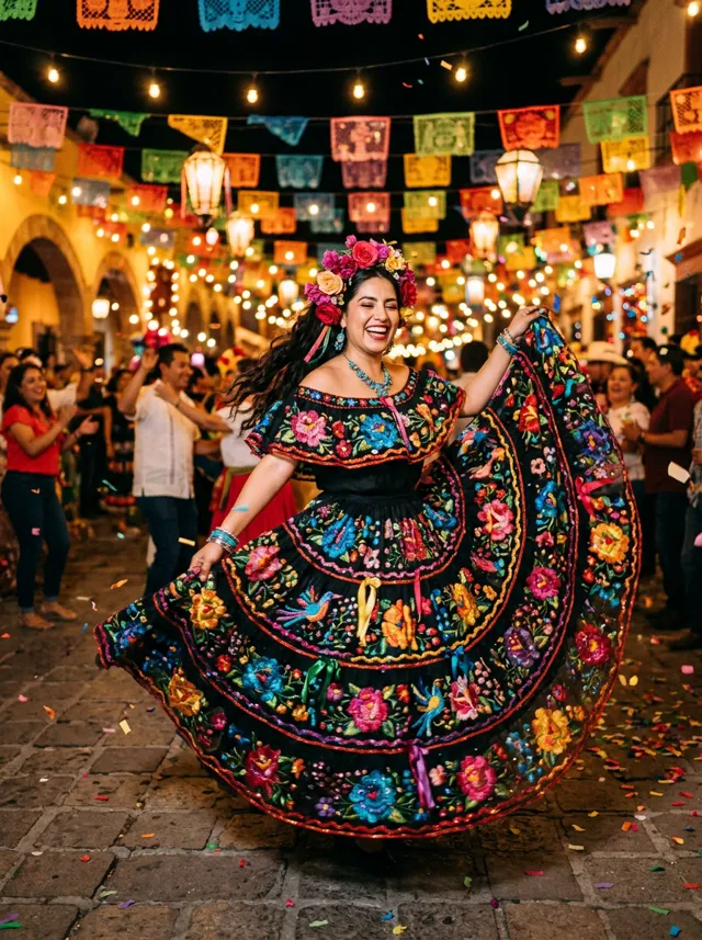 May: Fiesta Night (illustrative AI example)