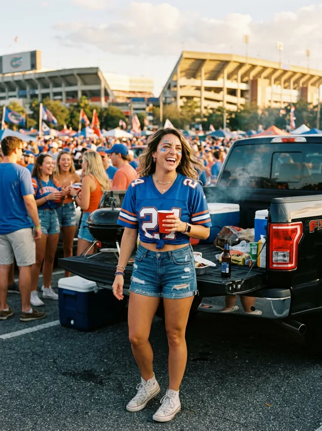 September: Tailgate Queen (illustrative AI example)