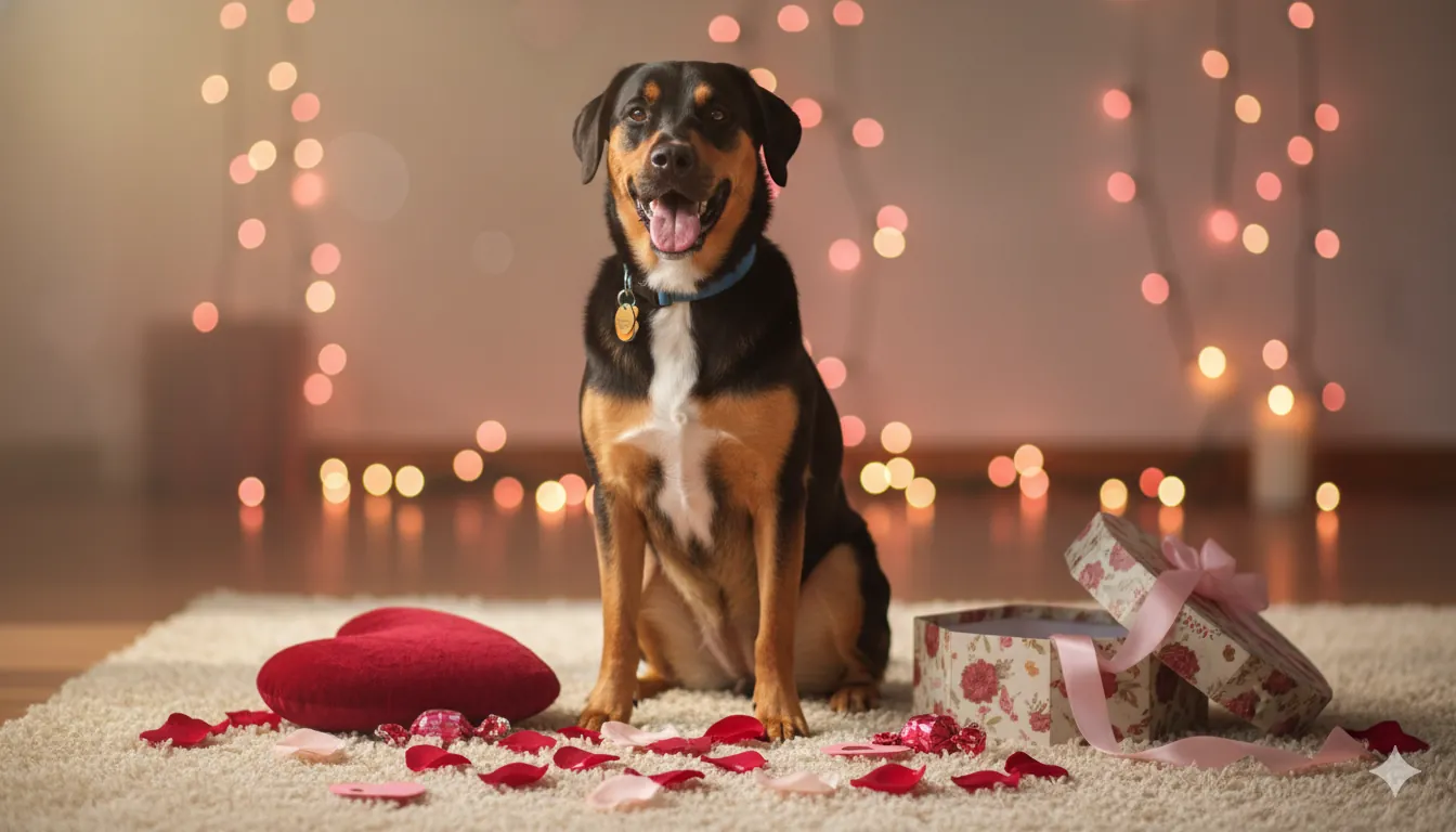 February: Furry Valentine (illustrative AI example)